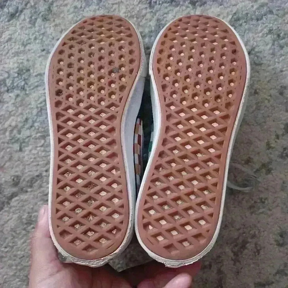 Vans Kids Sneakers - Black and Multicolor Checkered - Picture 9 of 15